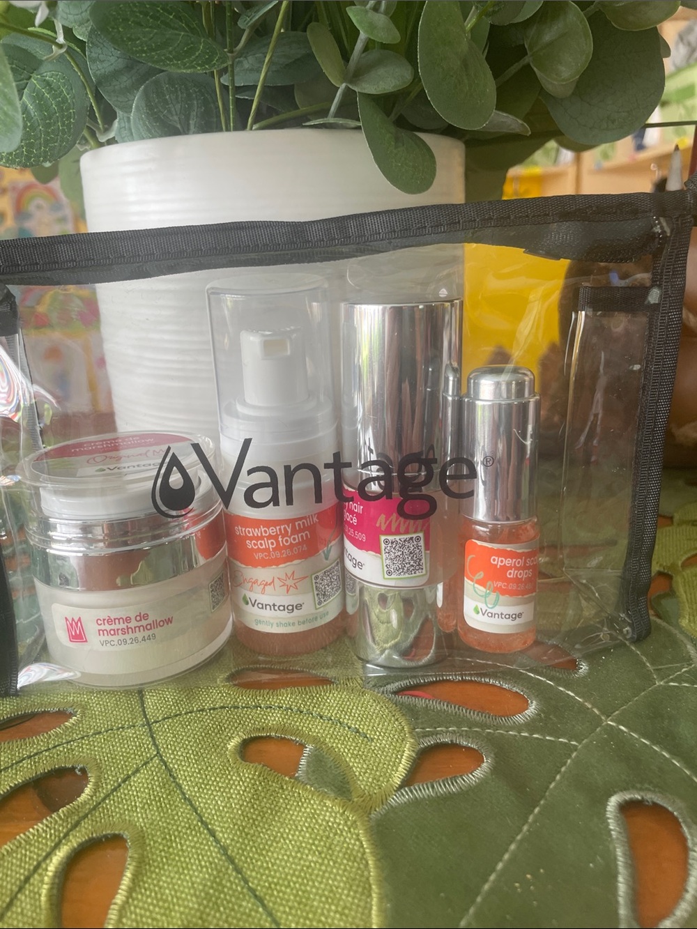 Vantage Women's Skincare Set - Orange & Silver Travel Trio